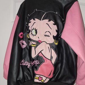 Vgt. Faux leather Betty Boop Jacket